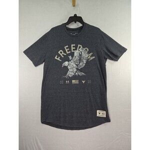 Under Armour Freedom Loose Fit T-Shirt Blood Sweat Respect Grey Men's Med Eagle